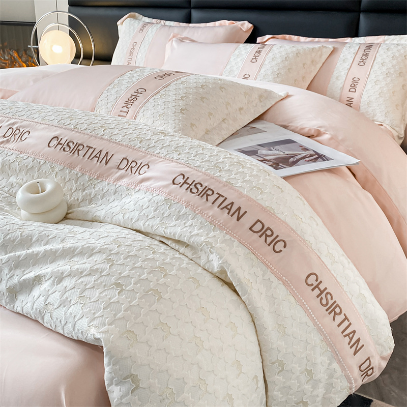 91家纺网 家纺一手货源 找家纺 （总）2025莱赛尔天丝刺绣艾莎千鸟四件套系列