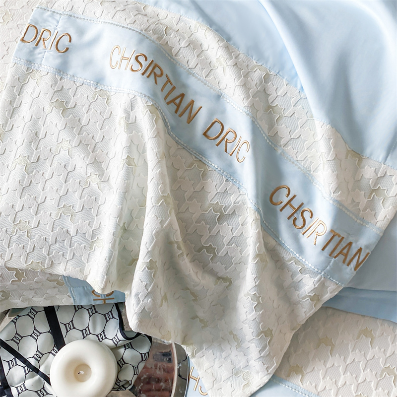 91家纺网 家纺一手货源 找家纺 （总）2025莱赛尔天丝刺绣艾莎千鸟四件套系列