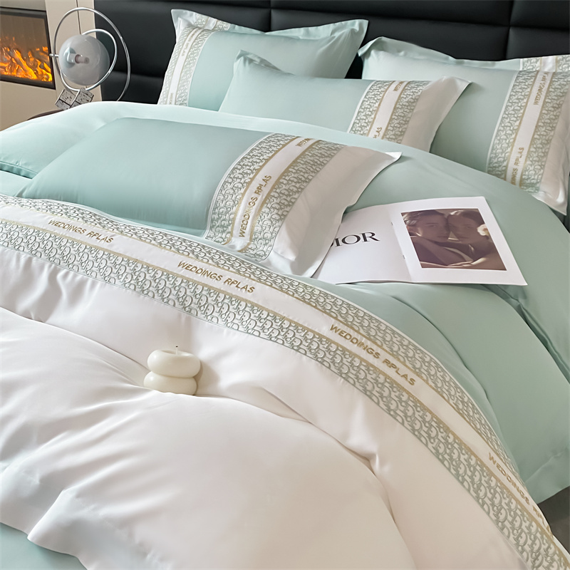 91家纺网 家纺一手货源 找家纺 （总）奥裕2025莱赛尔天丝刺绣款简爱四件套