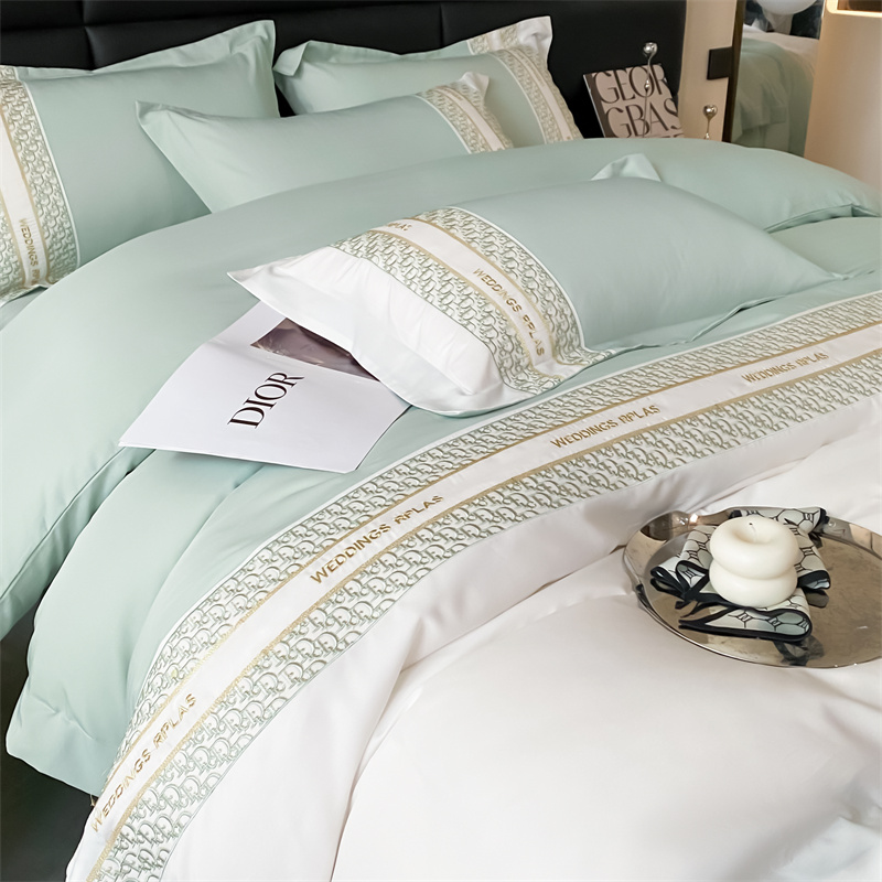 91家纺网 家纺一手货源 找家纺 （总）奥裕2025莱赛尔天丝刺绣款简爱四件套