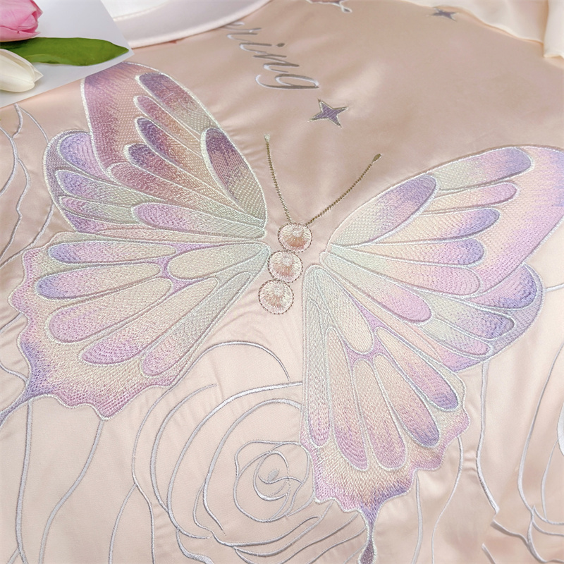 91家纺网 家纺一手货源 找家纺 MIU缪家居2024新款100支全棉四件套-梦月精灵 粉仙子