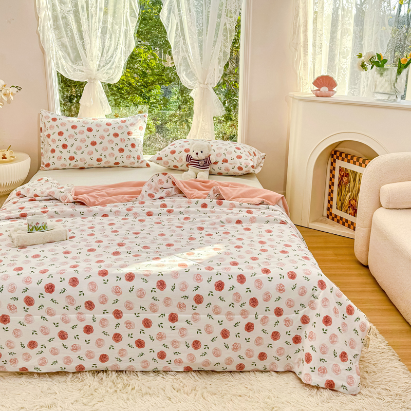 91家纺网 家纺一手货源 找家纺 梦恬佳-2024新款A类水洗双层纱夏凉被 告白