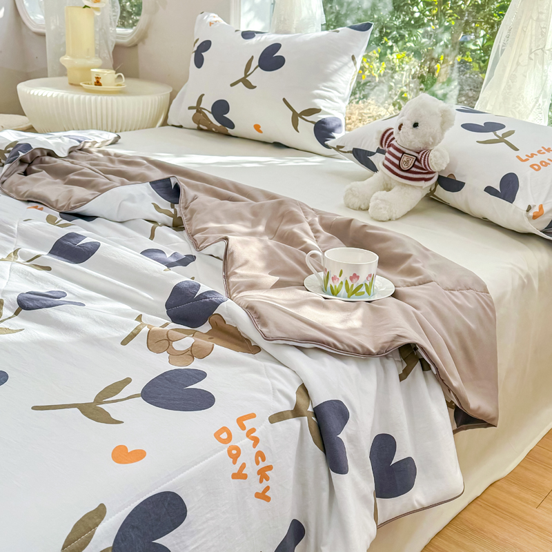 91家纺网 家纺一手货源 找家纺 梦恬佳-2024新款A类水洗双层纱夏凉被 告白气球