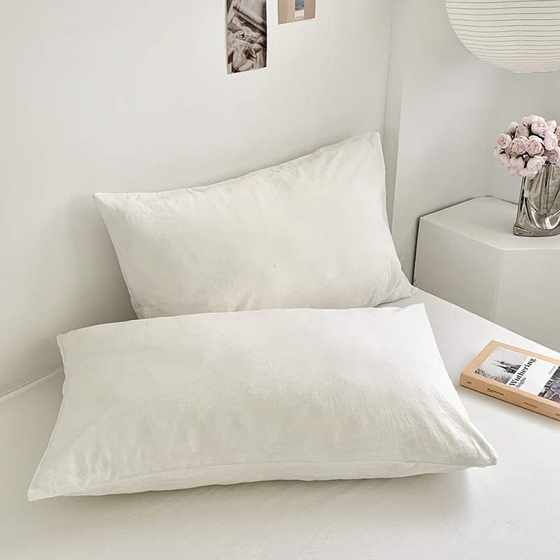 91家纺网 家纺一手货源 找家纺 水洗的故事 2024新款无印良品水洗棉四件套 本白