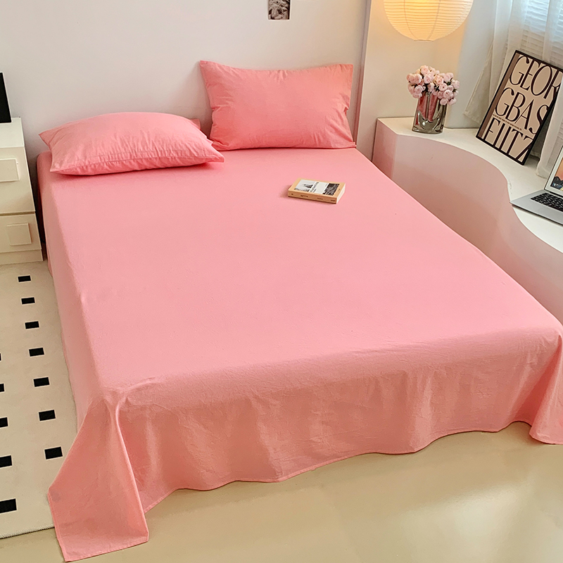 91家纺网 家纺一手货源 找家纺 水洗的故事 2024新款无印良品水洗棉四件套 嫩粉