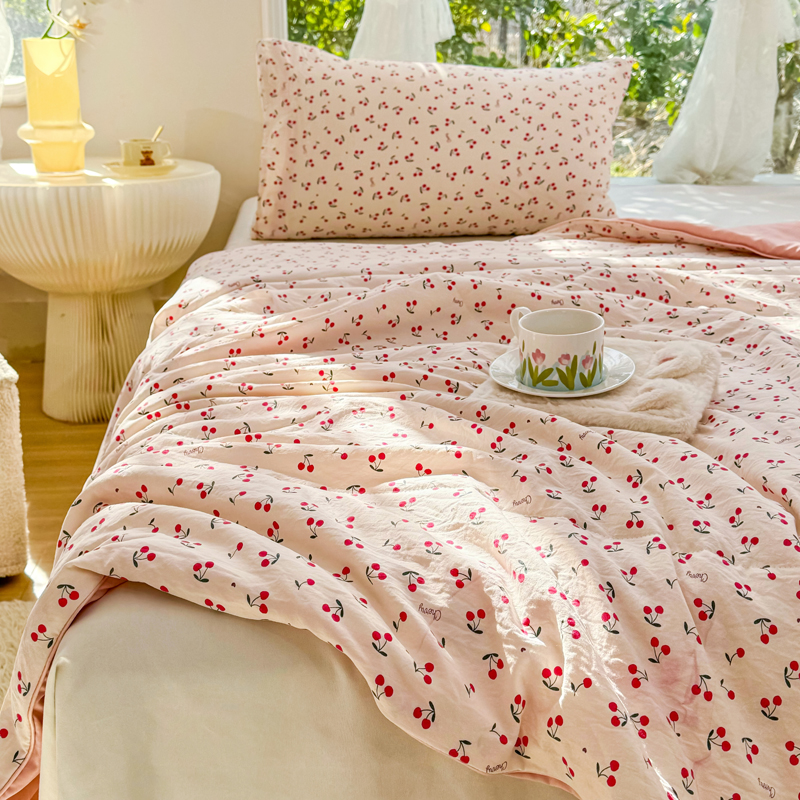 91家纺网 家纺一手货源 找家纺 梦恬佳-2024新款A类水洗双层纱夏凉被 遇见