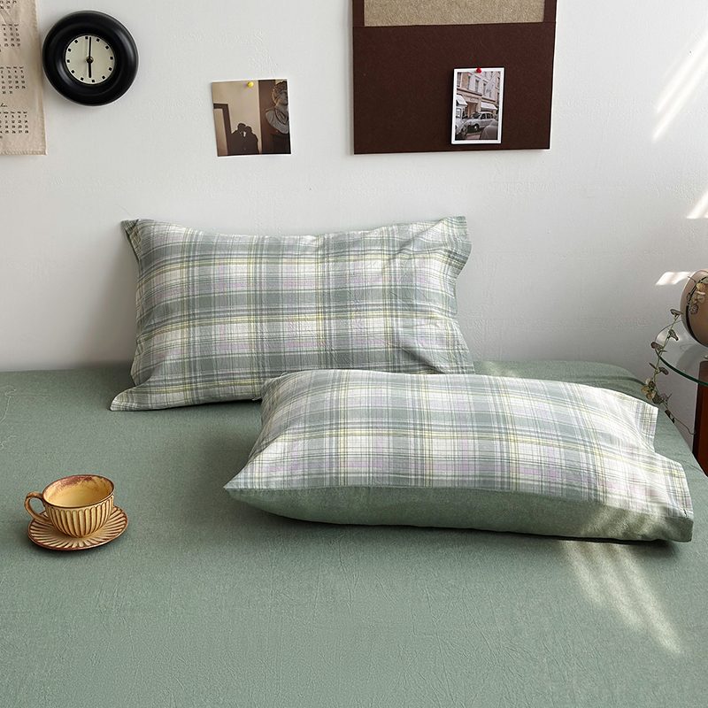 水洗的故事 2024新款A类无印良品AB版全棉色织水洗棉四件套 绿野仙踪