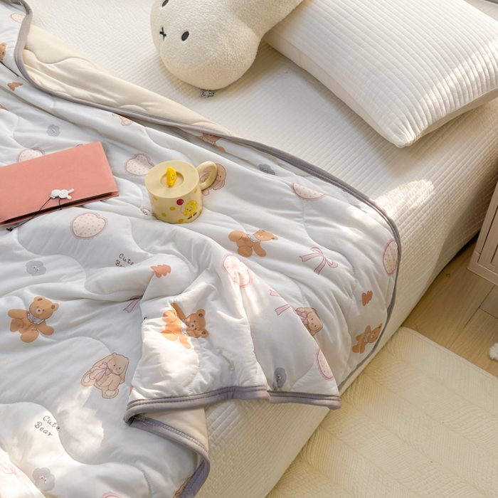 91家纺网 家纺一手货源 找家纺 （总）啊雅家居 2025新款凉感丝夏凉被冰淇淋夏被