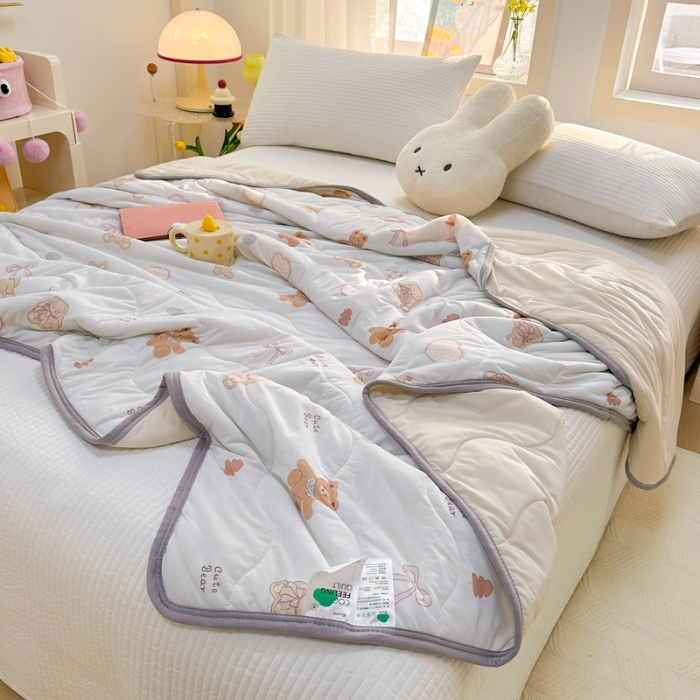 91家纺网 家纺一手货源 找家纺 （总）啊雅家居 2025新款凉感丝夏凉被冰淇淋夏被