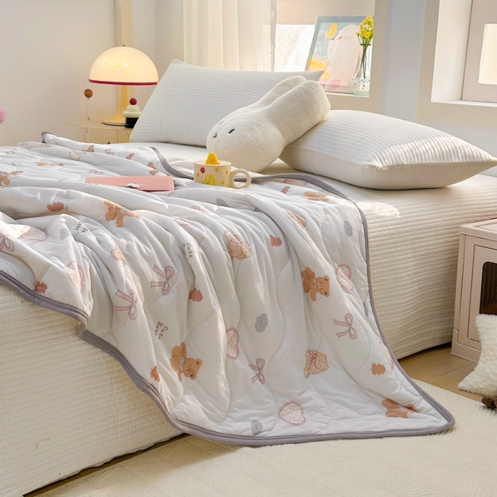 91家纺网 家纺一手货源 找家纺 （总）啊雅家居 2025新款凉感丝夏凉被冰淇淋夏被