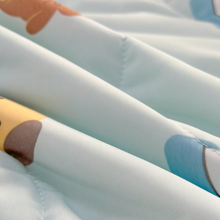 91家纺网 家纺一手货源 找家纺 啊雅家居 2025新款凉感丝夏凉被冰淇淋夏被 小旺财