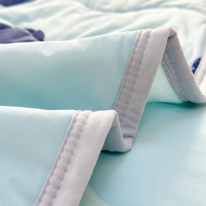 91家纺网 家纺一手货源 找家纺 啊雅家居 2025新款凉感丝夏凉被冰淇淋夏被 凉圈圈兰