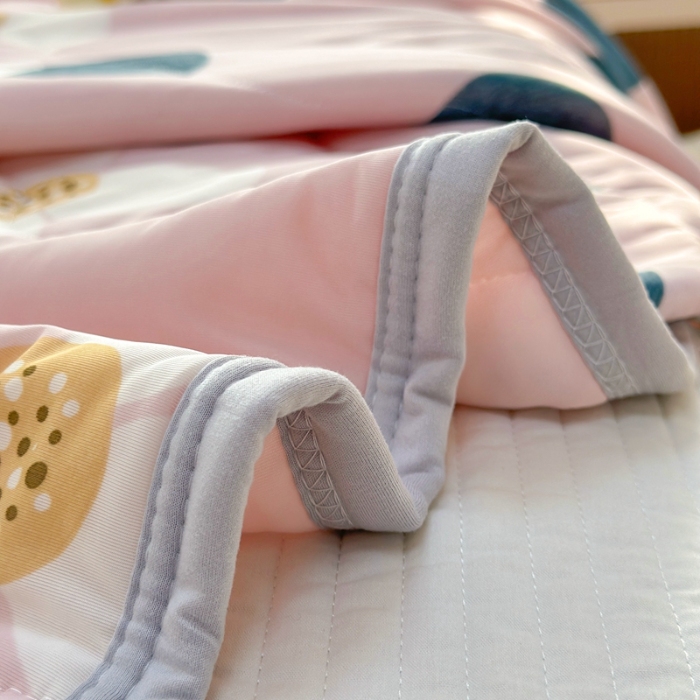 91家纺网 家纺一手货源 找家纺 啊雅家居 2025新款凉感丝夏凉被冰淇淋夏被 凉圈圈粉