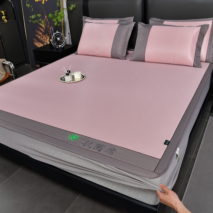 91家纺网 家纺一手货源 找家纺 （总）简一 2024新款A类抗菌冰丝席--床笠款