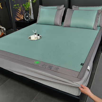 91家纺网 家纺一手货源 找家纺 （总）简一 2024新款A类抗菌冰丝席--床笠款