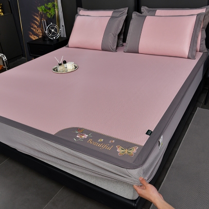 91家纺网 家纺一手货源 找家纺 （总）简一 2024新款A类抗菌冰丝席--床笠款