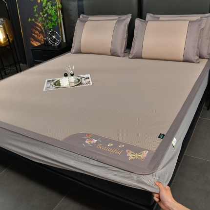 91家纺网 家纺一手货源 找家纺 （总）简一 2024新款A类抗菌冰丝席--床笠款