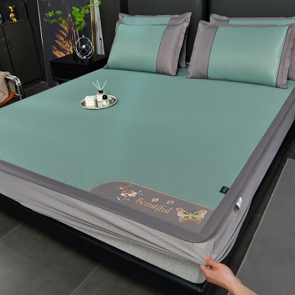 91家纺网 家纺一手货源 找家纺 （总）简一 2024新款A类抗菌冰丝席--床笠款