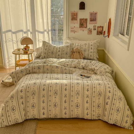 91家纺网 家纺一手货源 找家纺 （总）TT.one 塔塔家居 2025新款云朵皱皱棉四件套