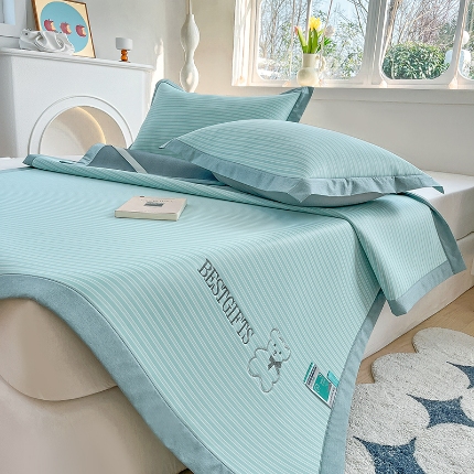 91家纺网 家纺一手货源 找家纺 （总）宜派家纺 2025年夏季新款凉席冰丝席藤席席抗菌席床笠款凉感席童席