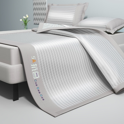 91家纺网 家纺一手货源 找家纺 （总）2024冰丝凉席双面四季正反裸睡两用可水洗机洗折叠三件套学生宿舍普通款