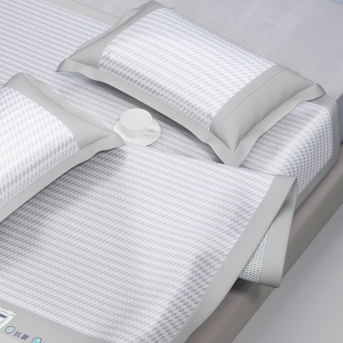 91家纺网 家纺一手货源 找家纺 （总）2024冰丝凉席双面四季正反裸睡两用可水洗机洗折叠三件套学生宿舍普通款