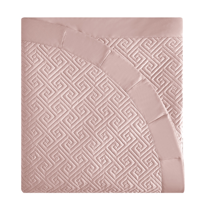 91家纺网 家纺一手货源 找家纺 【2024】50支全棉双面可用床盖三件套可购单件可选直角或者圆角 豆沙