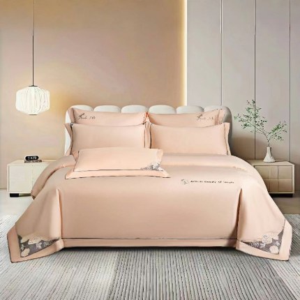 91家纺网 家纺一手货源 找家纺 梦丝语家纺轻奢高端婚庆四件套120支天丝长绒棉爆款新品