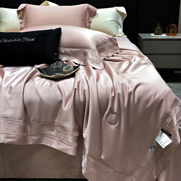 91家纺网 家纺一手货源 找家纺 （总）黑白森林2024款 100S支天丝棉镂空夏被天丝全棉夏凉被空调被