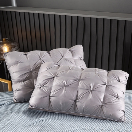 （总）扭花枕头立体酒店舒适枕头枕芯面包枕成人枕单人助眠家用枕芯扭花面包枕头 48*74cm