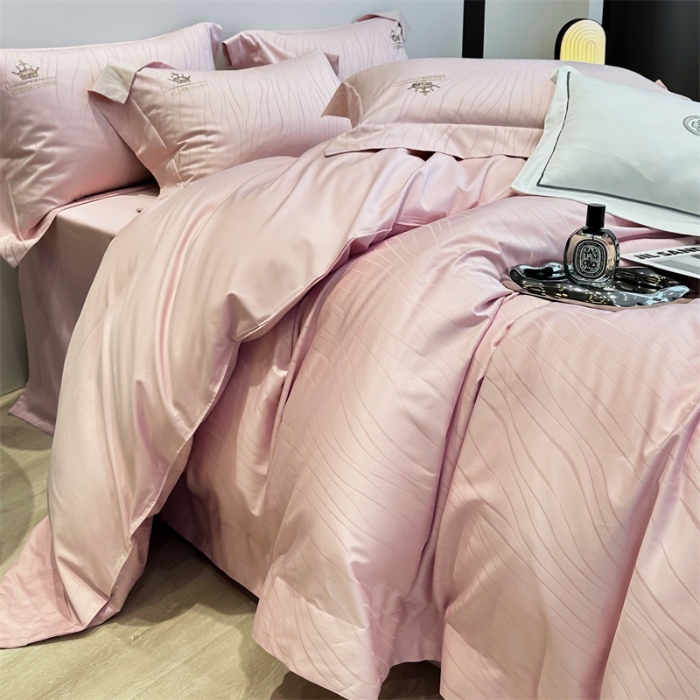 91家纺网 家纺一手货源 找家纺 （总）2025新款长绒棉全棉提花烫钻四件套--黛娜系列