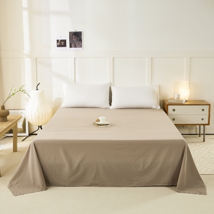 91家纺网 家纺一手货源 找家纺 （总）凡客 2024新款全棉色织水洗棉床单学生宿舍