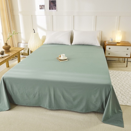 91家纺网 家纺一手货源 找家纺 （总）凡客 2024新款全棉色织水洗棉床单学生宿舍