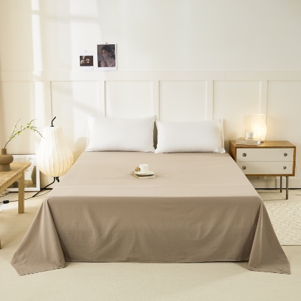 91家纺网 家纺一手货源 找家纺 （总）凡客 2024新款全棉色织水洗棉床单学生宿舍