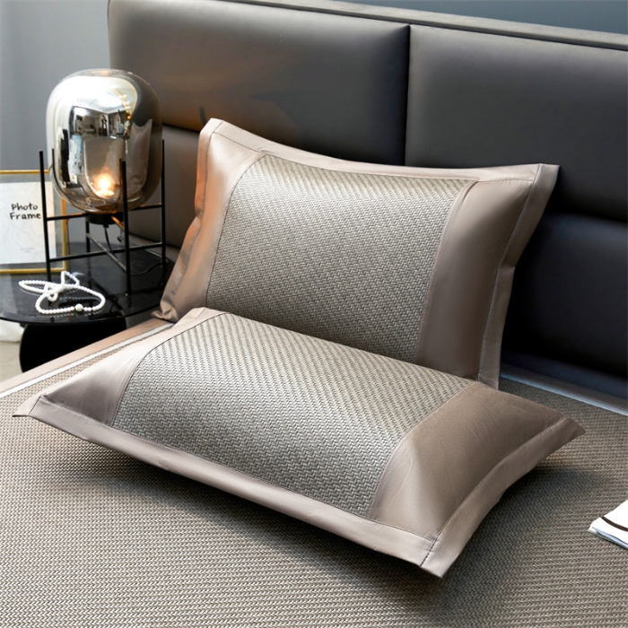 91家纺网 家纺一手货源 找家纺  恒爱 2024新款冰藤凉席 小鹿-浅灰