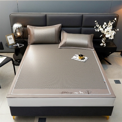  恒爱 2024新款冰藤凉席 小鹿-浅灰