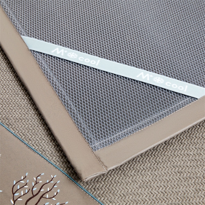 91家纺网 家纺一手货源 找家纺  恒爱 2024新款冰藤凉席 小鹿-浅灰