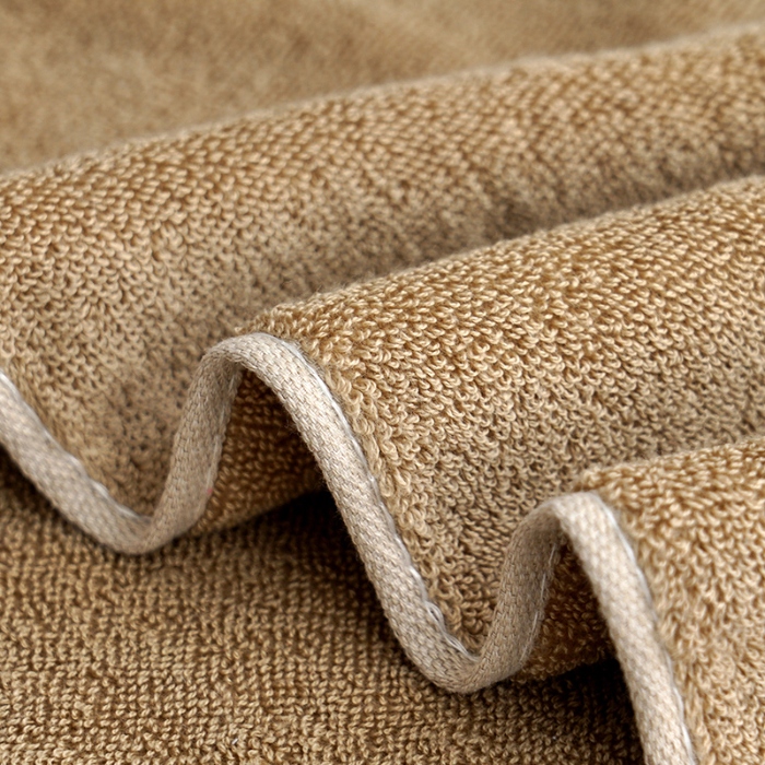 91家纺网 家纺一手货源 找家纺 朴尔家纺-毛巾被 2024新款全棉32股民族风长城格加厚毛巾浴巾方巾三件套 浴巾棕色70*140cm