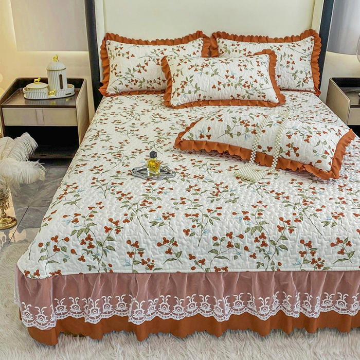 91家纺网 家纺一手货源 找家纺 （总）漫布云2025春夏A类小清新双层纱棉麻泡泡棉床盖三件套有氧提花小竺棉纯棉全棉泡泡纱床盖三件套