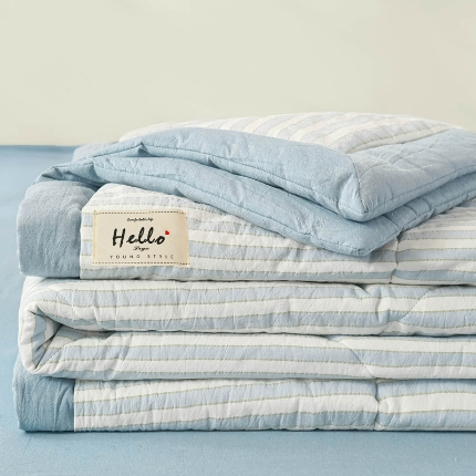 91家纺网 家纺一手货源 找家纺 恋人优选 新款全棉水洗棉夏被薄被子纯棉夏凉被四件套被芯空调被