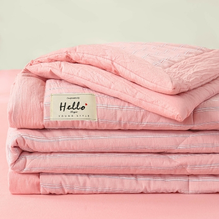 91家纺网 家纺一手货源 找家纺 恋人优选 新款全棉水洗棉夏被薄被子纯棉夏凉被四件套被芯空调被