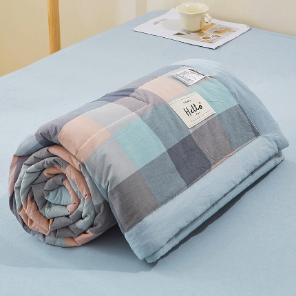 91家纺网 家纺一手货源 找家纺 恋人优选 新款全棉水洗棉夏被薄被子纯棉夏凉被四件套被芯空调被