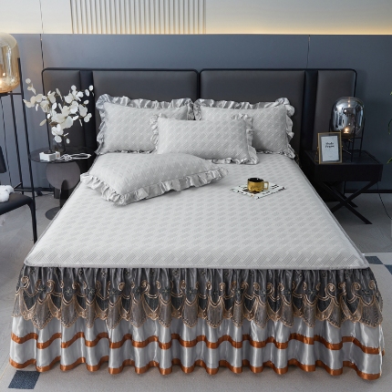 91家纺网 家纺一手货源 找家纺 （总）源梦家纺 2025新款PE聚乙烯欧式床裙凉席——梦之约系列