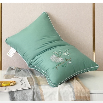 91家纺网 家纺一手货源 找家纺 （总）拾光枕芯 2024新款艾草刺绣亲肤艾草香立体枕芯