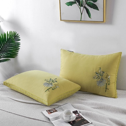 91家纺网 家纺一手货源 找家纺 （总）拾光枕芯 2024新款艾草刺绣亲肤艾草香立体枕芯