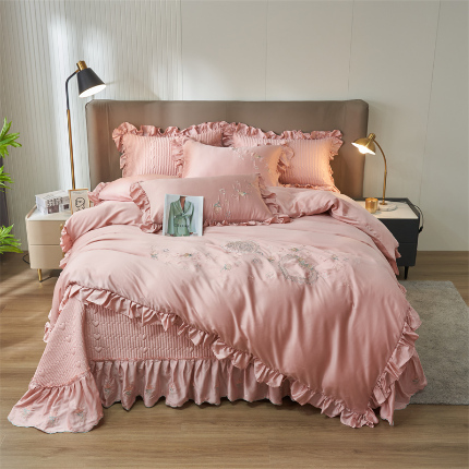 恒爱家纺 A类60s天丝轻奢夫人系列夏被床盖四件套 轻奢玉