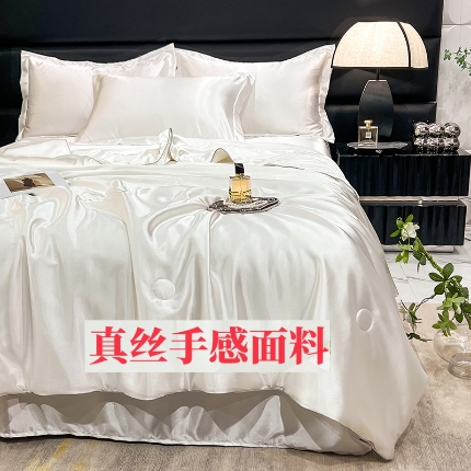 91家纺网 家纺一手货源 找家纺 （总）新18 经年2025年 丝绸真丝手感水洗真丝天丝夏被四件套直播爆款