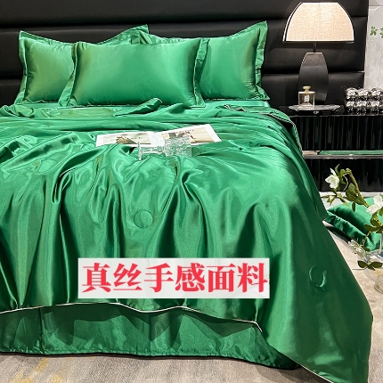 91家纺网 家纺一手货源 找家纺 （总）新18 经年2025年 丝绸真丝手感水洗真丝天丝夏被四件套直播爆款