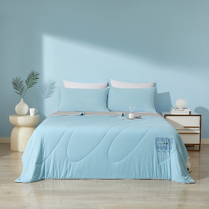 91家纺网 家纺一手货源 找家纺 （总）锦氨科技凉感夏被 数码印花夏被 空调被夏凉被加凉感助剂