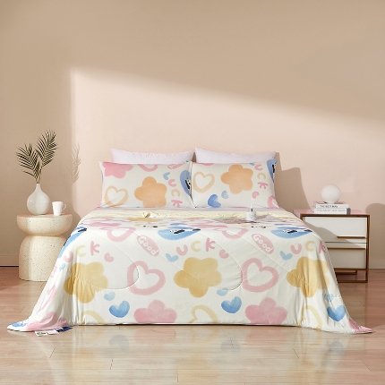 91家纺网 家纺一手货源 找家纺 （总）锦氨科技凉感夏被 数码印花夏被 空调被夏凉被加凉感助剂